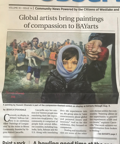 Global artists bring paintings of compassion to BAYarts
