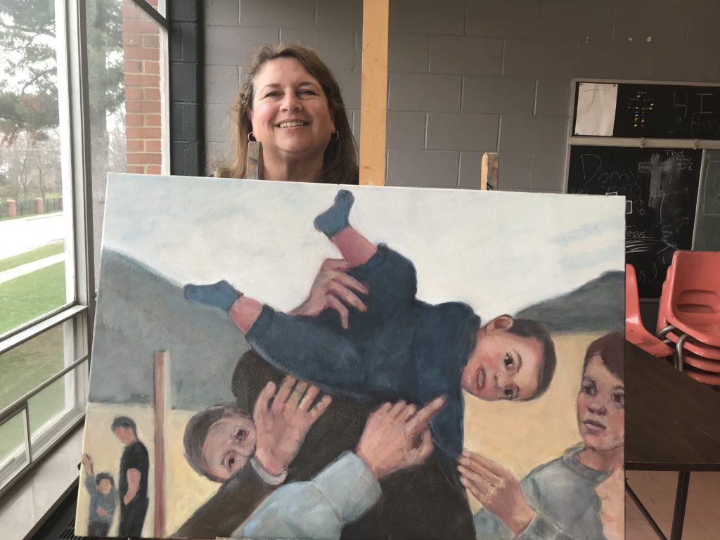 Student painting