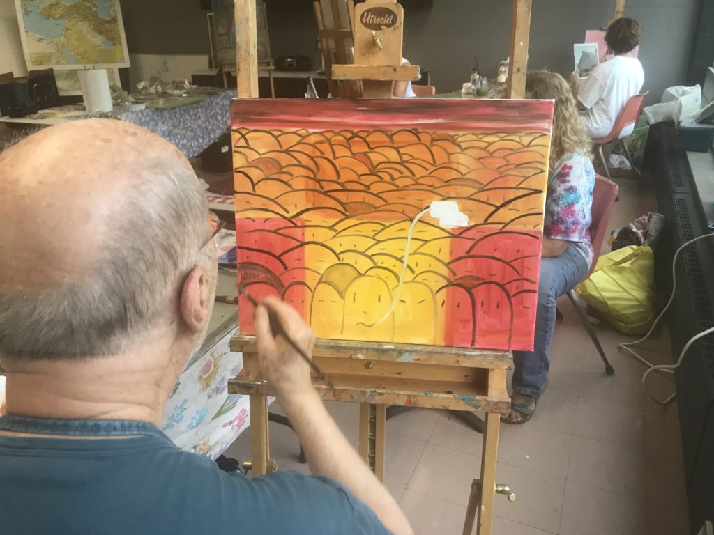 Student painting